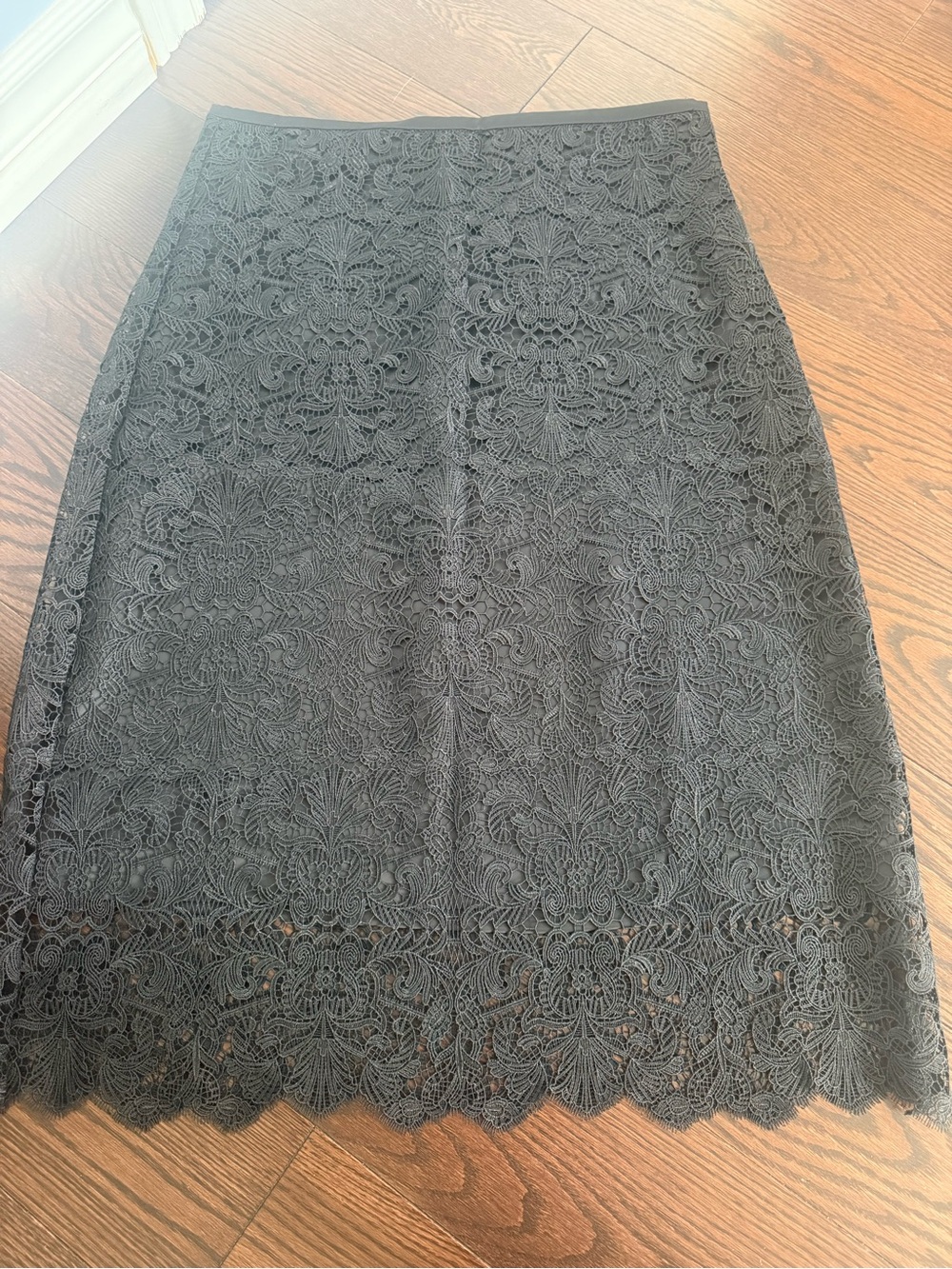 RW & CO lace black mid skirt